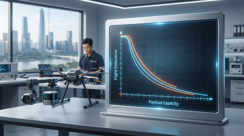 Payload versus endurance degradation curve