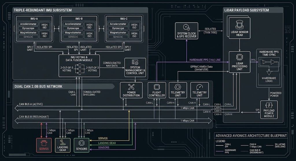 Avionics architecture blueprint diagram