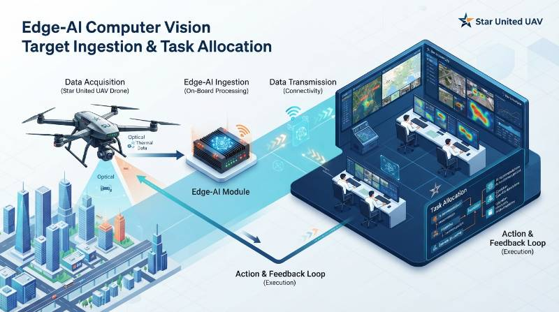 Edge-AI Computer Vision Target Ingestion & Task Allocation Workflow Diagram