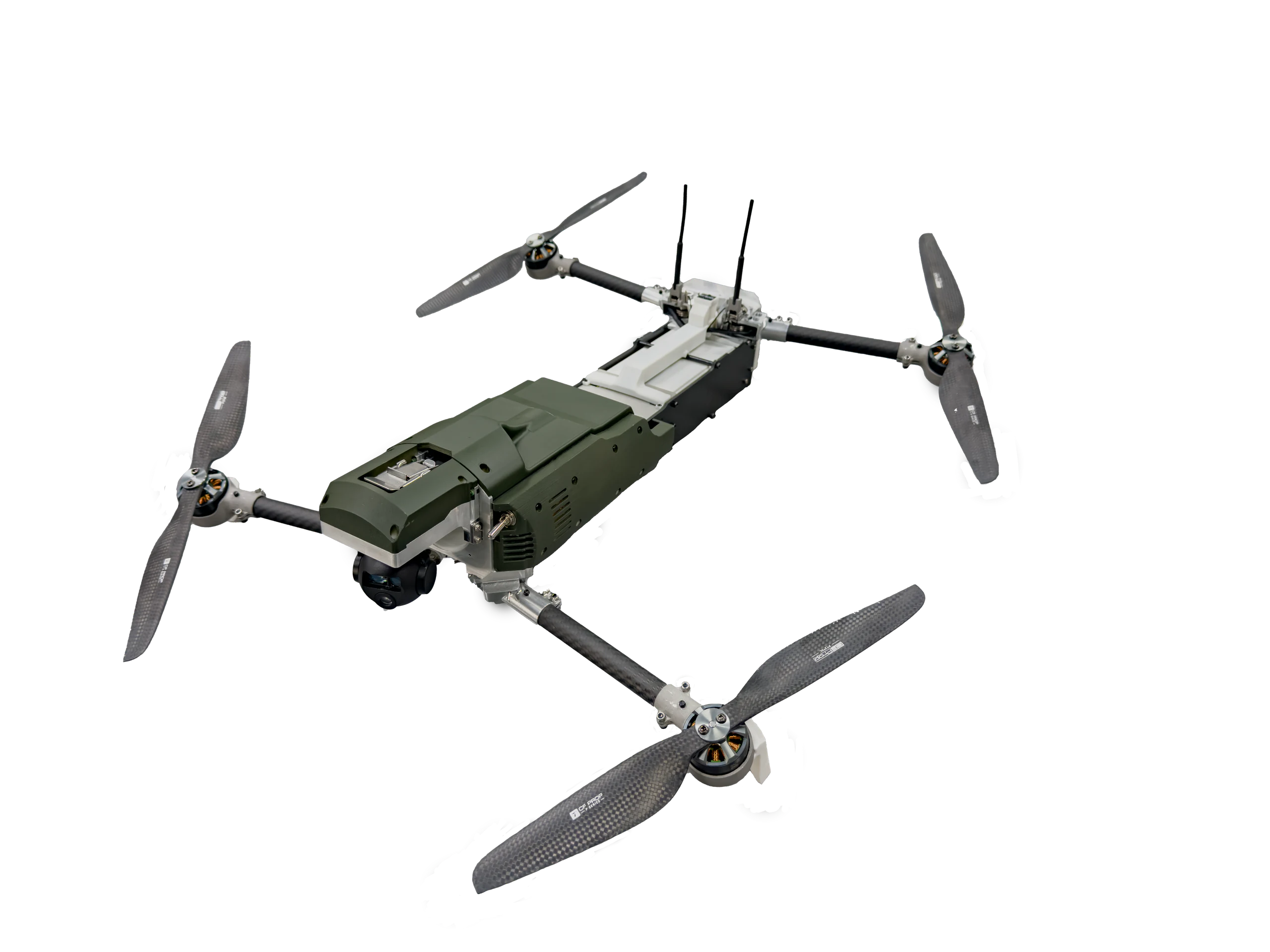 Tube catapult launching loitering munition with flame visible